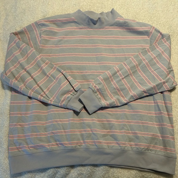 Parke Valentine’s Day Mockneck Pullover Lavender Darling Stripe Size XXL New - Picture 2 of 10